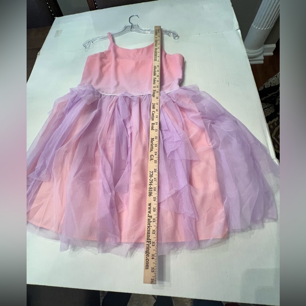 CAT & JACK GIRLS SIZE XXL (18) SPARKLY PINK AND LIGHT LILAC TULLE DRESS - Picture 2 of 9
